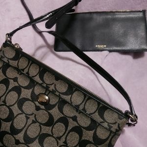 Coach set crossbody bag purse & pouch